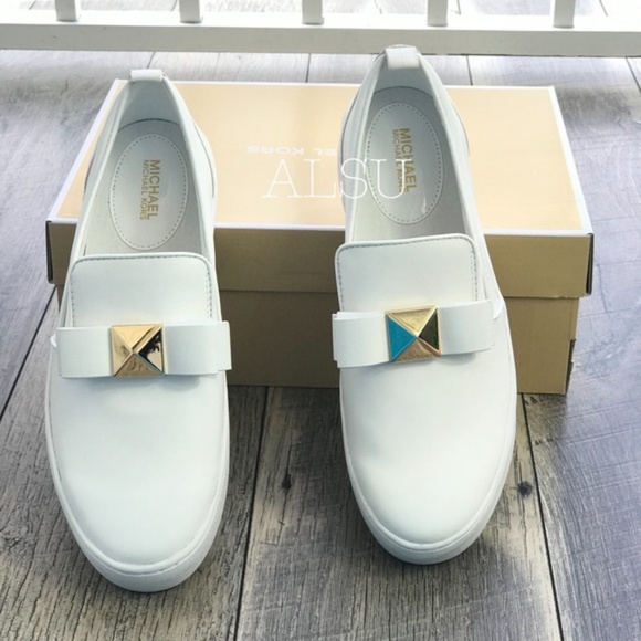 Michael Kors Aliza Slip On Leather Optic White W - Picture 4 of 8